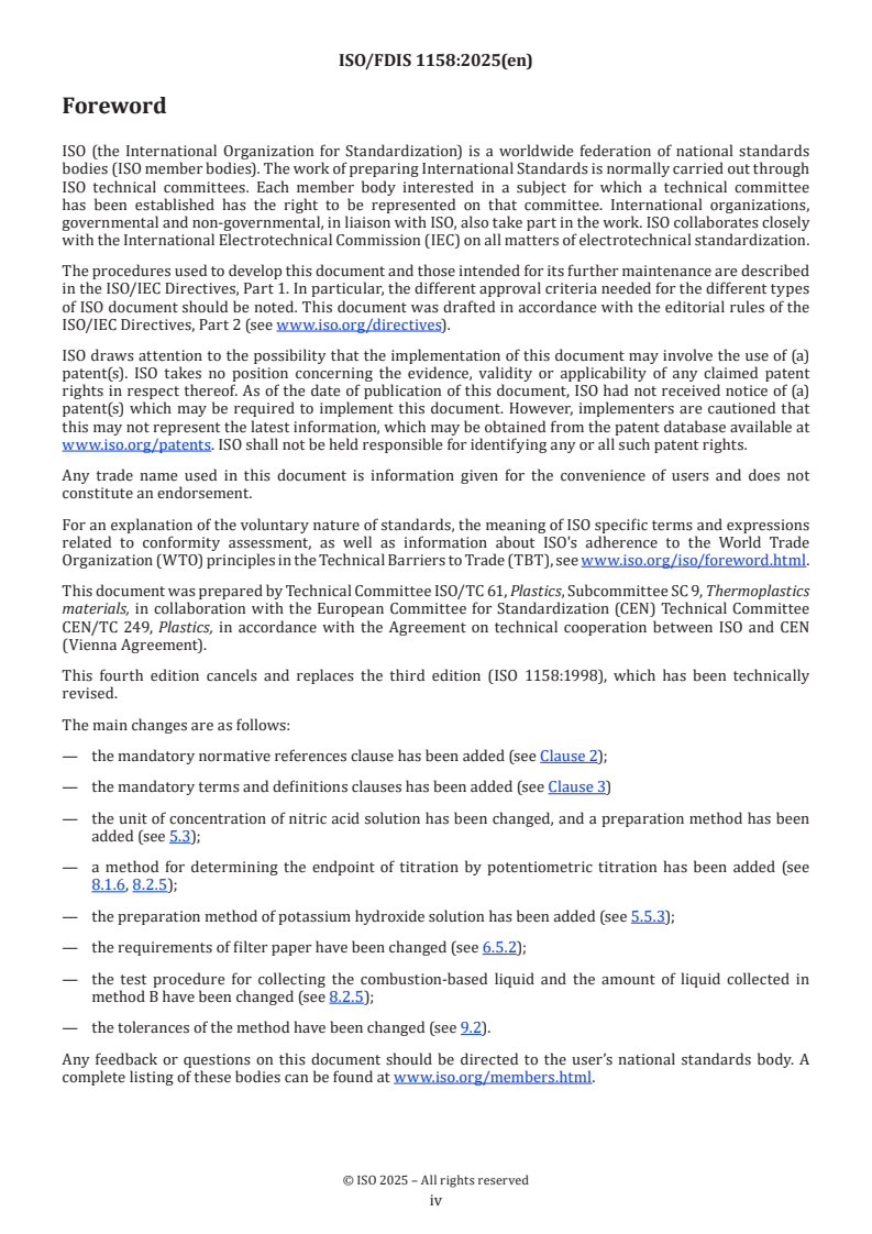 ISO/FDIS 1158 ISO/FDIS 1158 - Plastics — Vinyl chloride homopolymers and copolymers — Determination of chlorine content
Released:11/24/2025 - Page 4 preview