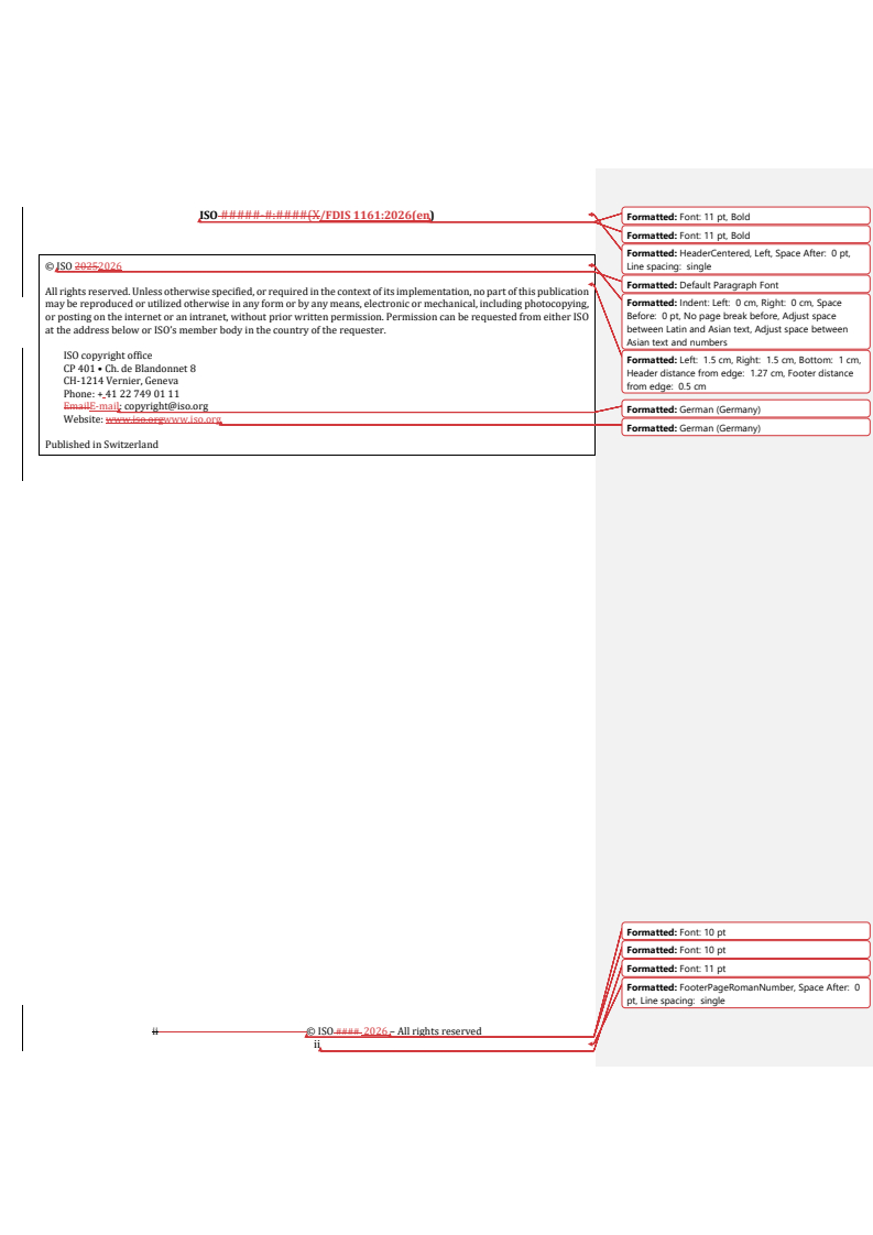 ISO 1161 REDLINE ISO/FDIS 1161 - Series 1 freight containers — Corner and intermediate fittings — Specifications - Page 2 preview