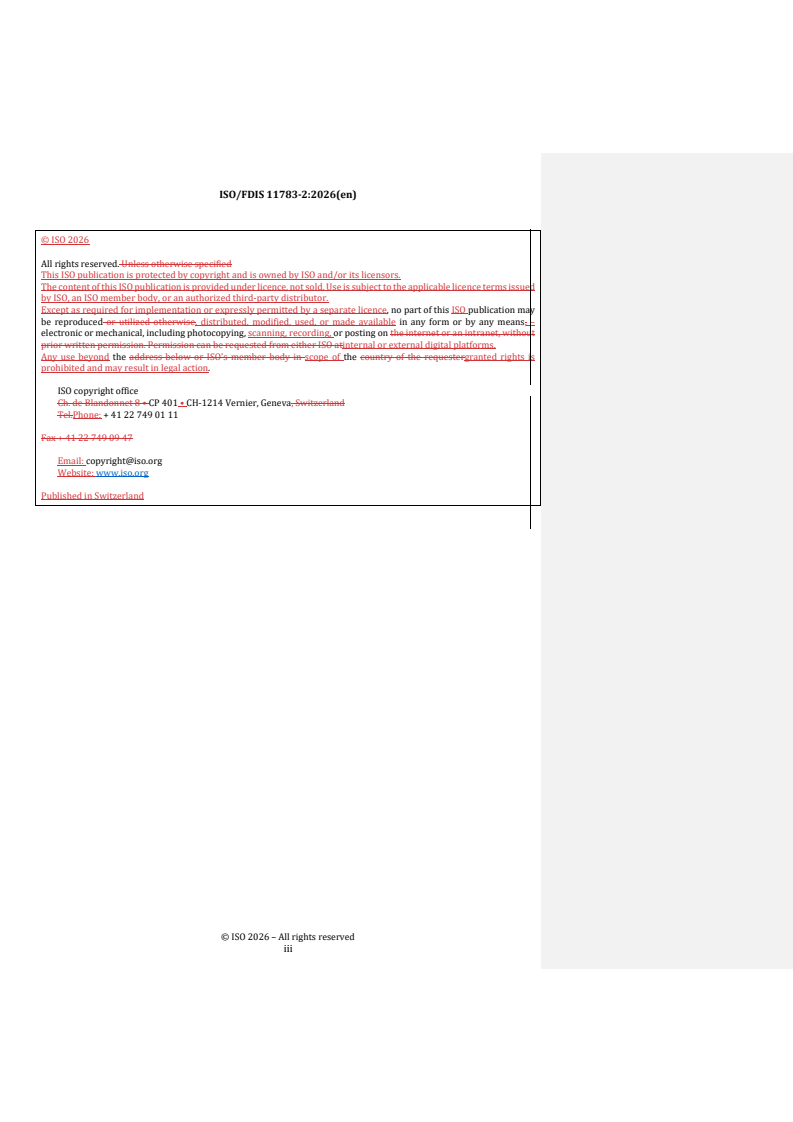 ISO/FDIS 11783-2 REDLINE ISO/FDIS 11783-2 - Tractors and machinery for agriculture and forestry — Serial control and communications data network — Part 2: Physical layer - Page 3 preview