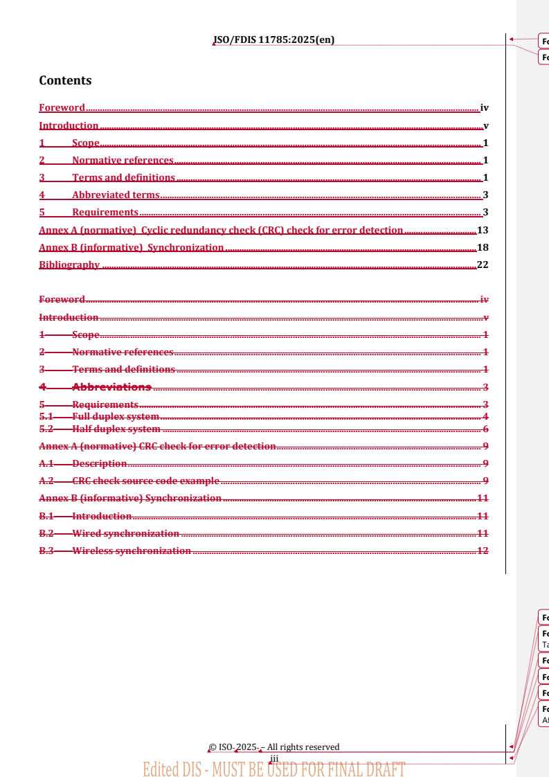 ISO/FDIS 11785 REDLINE ISO/FDIS 11785 - Radio frequency identification of animals — Technical concept
Released:15. 12. 2025 - Page 3 preview