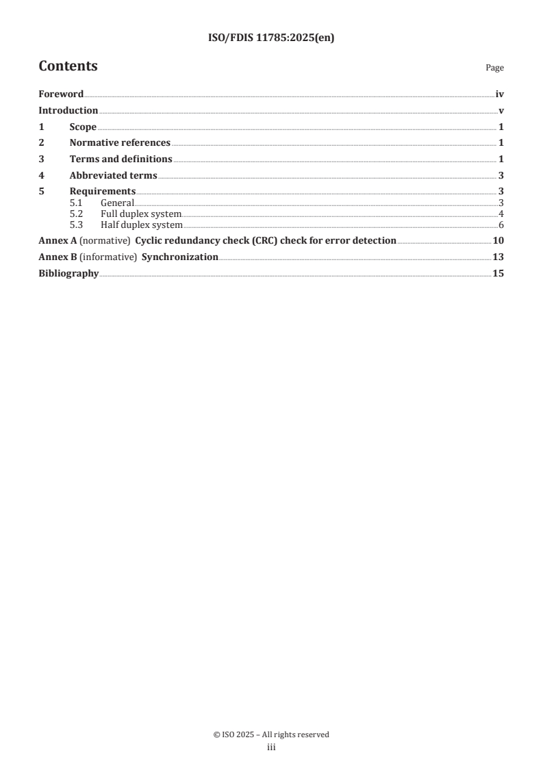 ISO/FDIS 11785 ISO/FDIS 11785 - Radio frequency identification of animals — Technical concept
Released:15. 12. 2025 - Page 3 preview