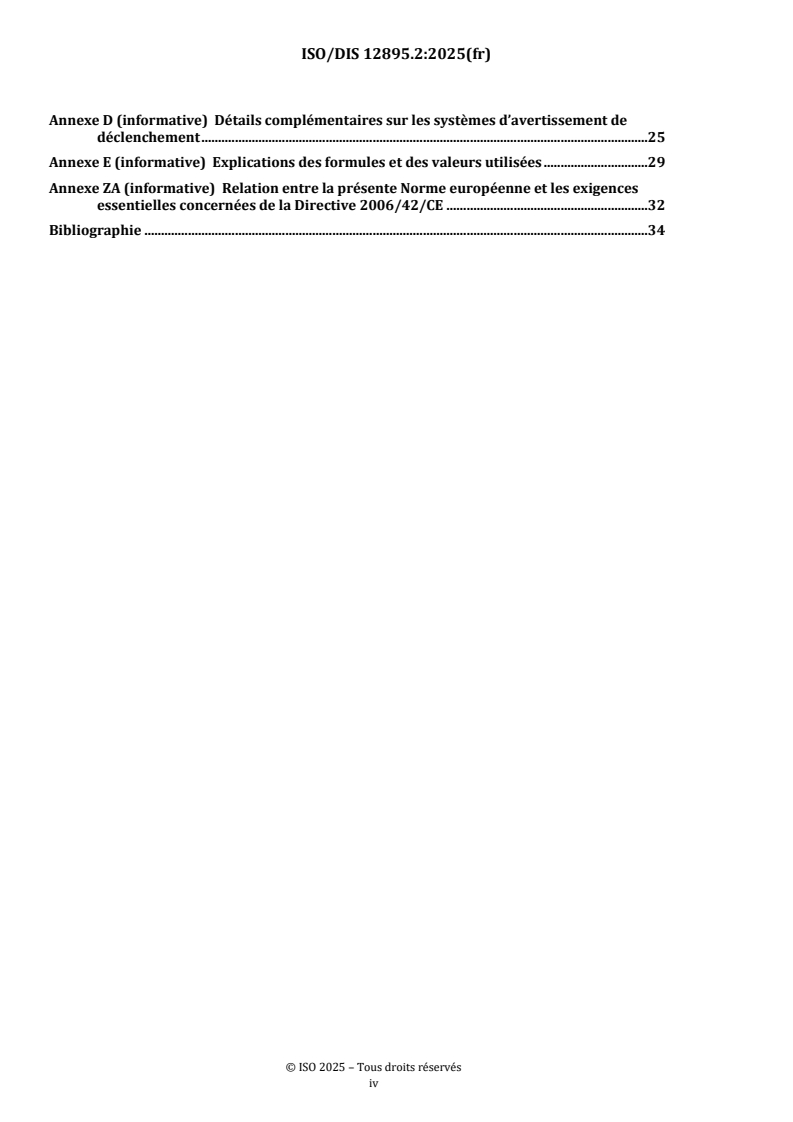 ISO/FDIS 12895 ISO/FDIS 12895 - Sécurité des machines — Identification de l'accès de l'ensemble du corps et réduction des risques associés/20/2025 - Page 4 preview