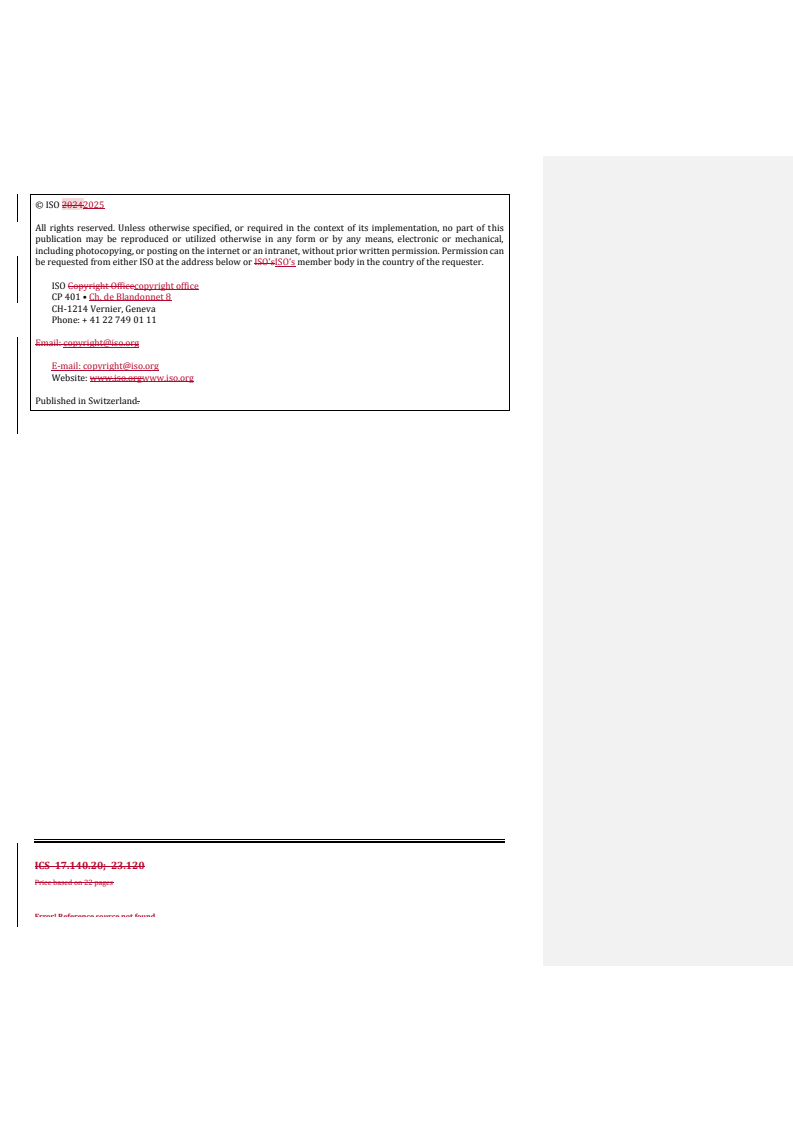 REDLINE ISO/FDIS 13347-2 - Fans — Determination of fan sound power levels under standardized laboratory conditions — Part 2: Reverberant room method
Released:9. 07. 2025