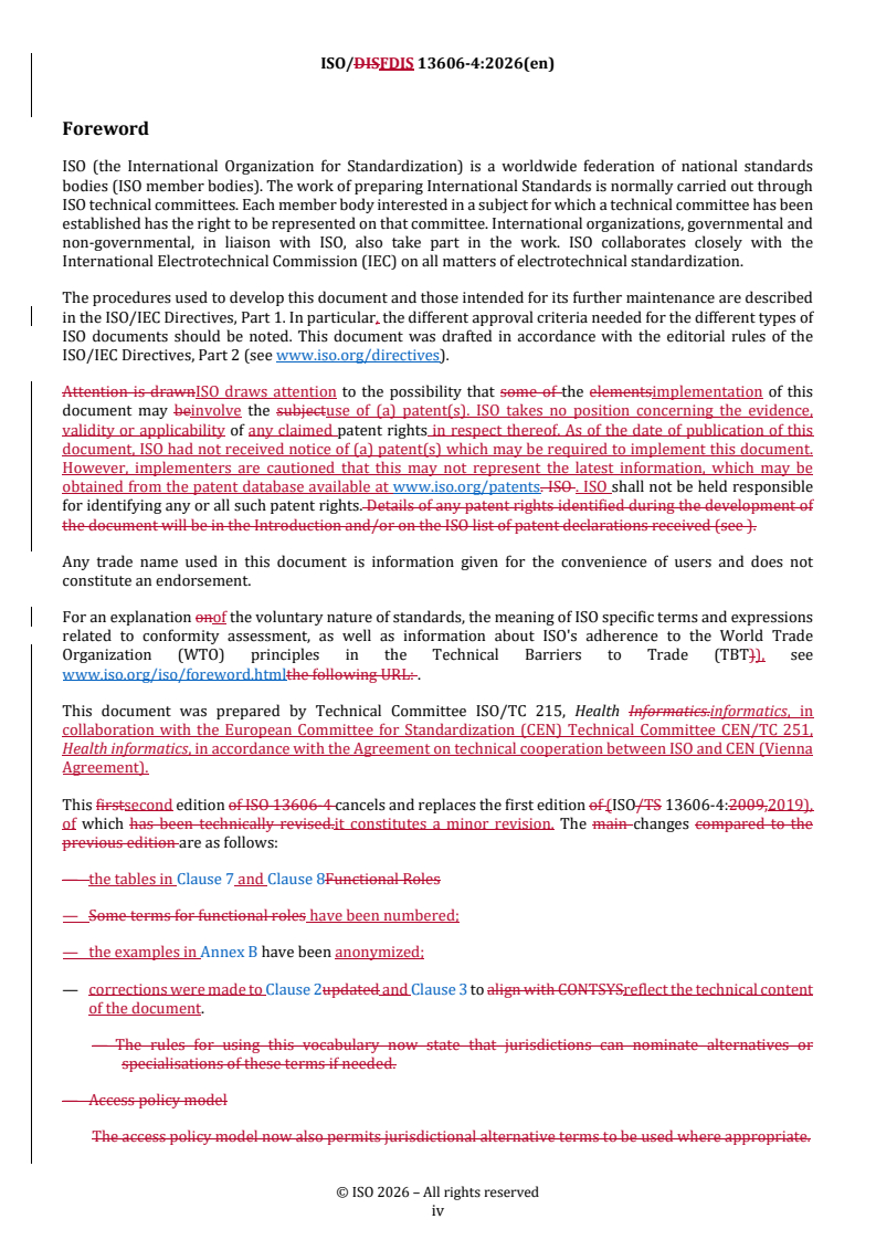 ISO/FDIS 13606-4 REDLINE ISO/FDIS 13606-4 - Health informatics — Electronic health record communication — Part 4: Security - Page 4 preview