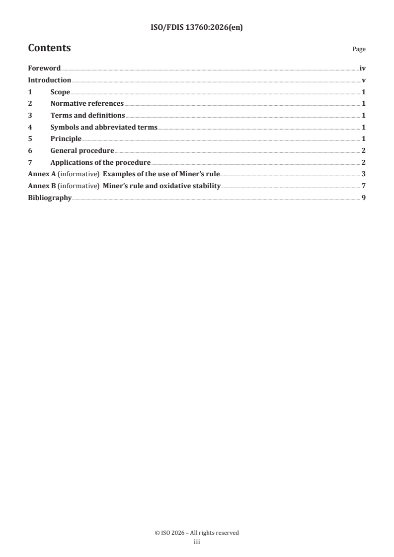 ISO/FDIS 13760 ISO/FDIS 13760 - Plastics pipes for the conveyance of fluids under pressure — Miner’s rule — Calculation method for cumulative damage - Page 3 preview