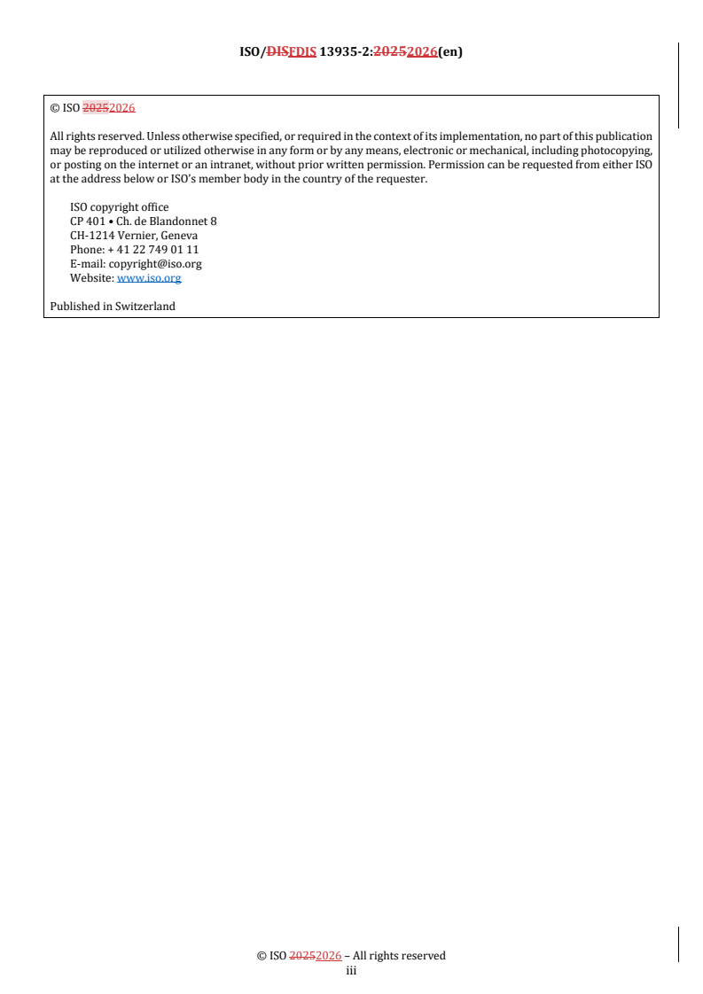 ISO/FDIS 13935-2 REDLINE ISO/FDIS 13935-2 - Textiles — Seam tensile properties of fabrics and made-up textile articles — Part 2: Determination of maximum force to seam rupture using the grab method
Released:13. 01. 2026 - Page 3 preview
