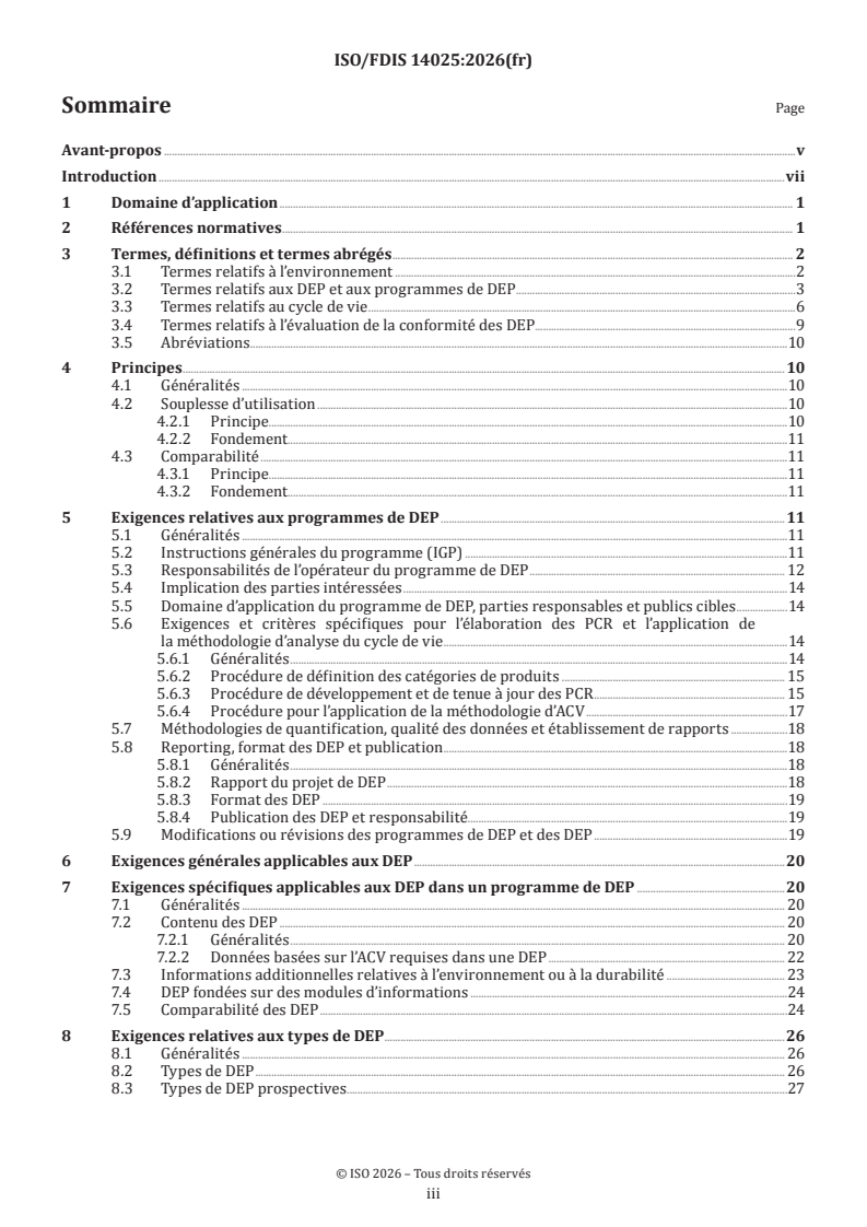 ISO/FDIS 14025 ISO/FDIS 14025 - Déclarations environnementales et programmes pour les produits — Déclarations environnementales de produits (DEP) - Page 3 preview