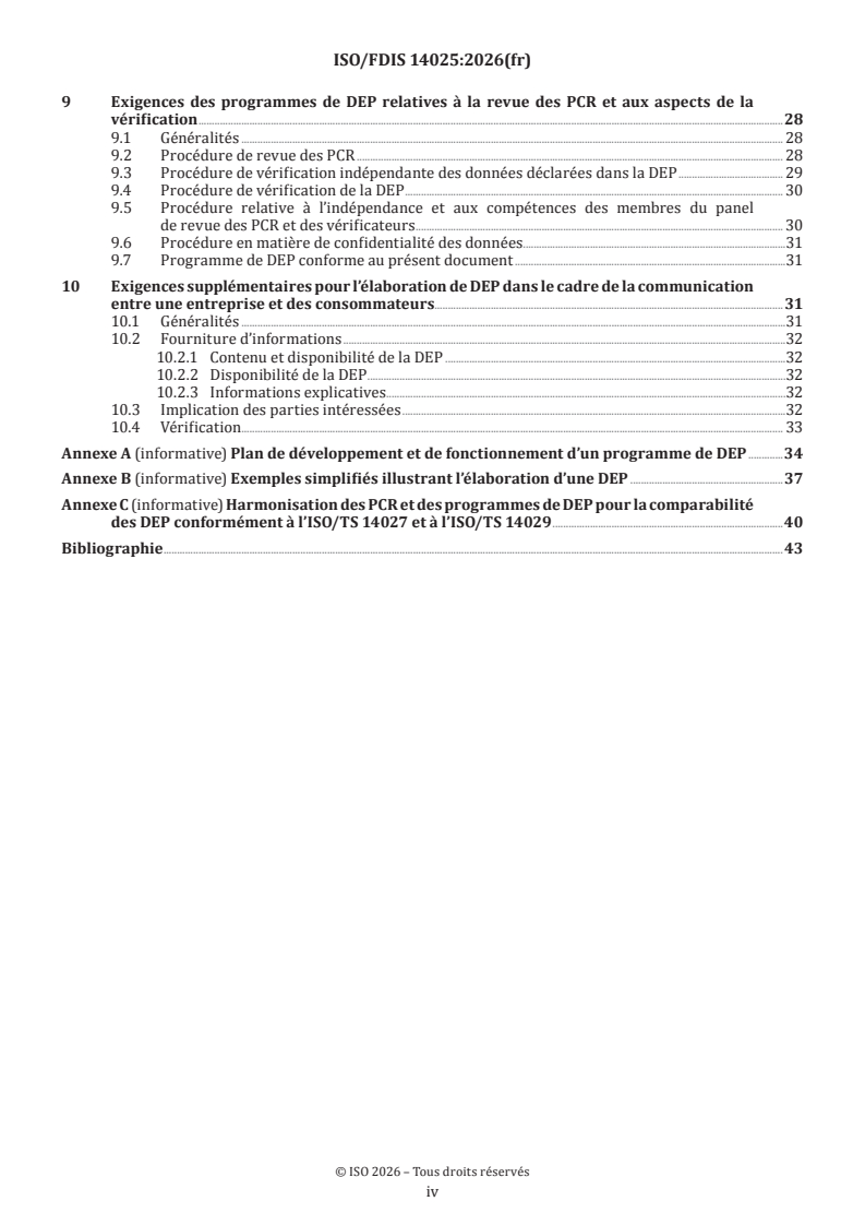ISO/FDIS 14025 ISO/FDIS 14025 - Déclarations environnementales et programmes pour les produits — Déclarations environnementales de produits (DEP) - Page 4 preview
