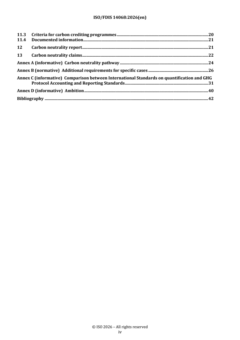 ISO/FDIS 14068 REDLINE ISO/FDIS 14068 - Climate change management — Carbon neutrality - Page 4 preview