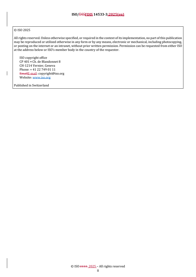 REDLINE ISO/FDIS 14533-3 - Processes, data elements and documents in commerce, industry and administration — Long-term signature — Part 3: Profiles for PDF Advanced Electronic Signatures (PAdES)
Released:14. 07. 2025