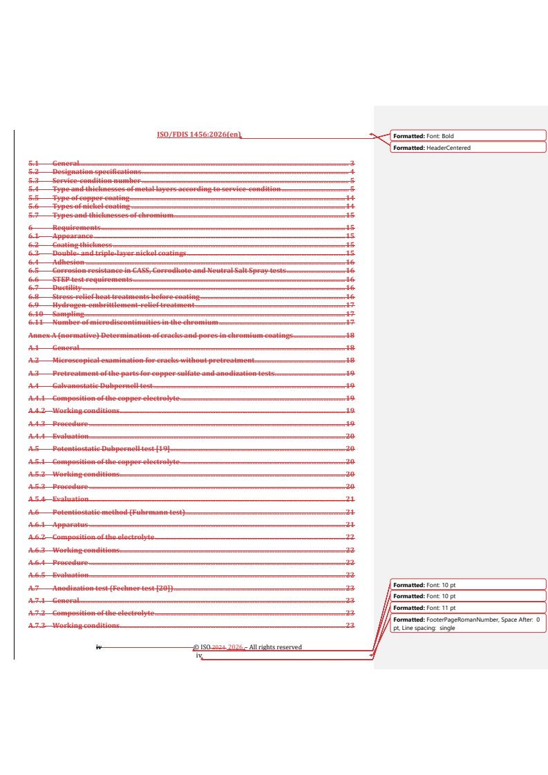 ISO/FDIS 1456 REDLINE ISO/FDIS 1456 - Metallic and other inorganic coatings — Electrodeposited coatings of nickel, nickel plus chromium, copper plus nickel and of copper plus nickel plus chromium - Page 4 preview