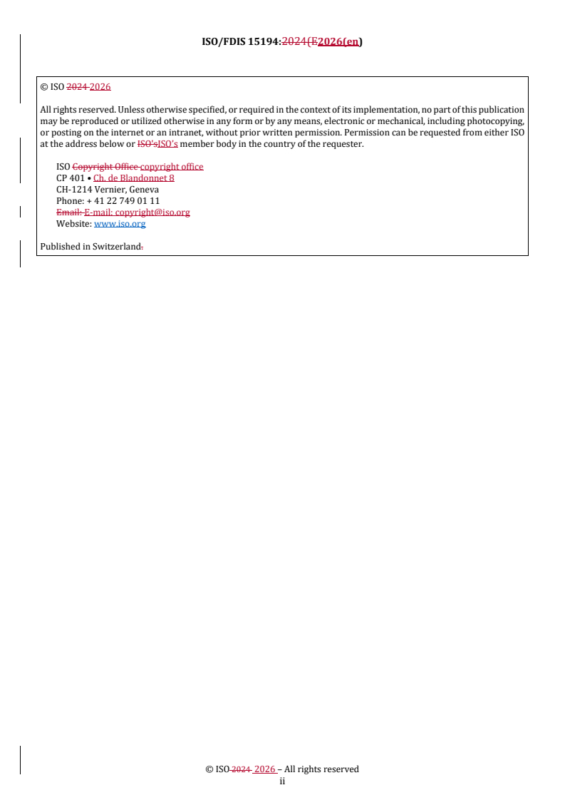 ISO/FDIS 15194 REDLINE ISO/FDIS 15194 - In vitro diagnostic medical devices — Requirements for certified reference materials and the content of supporting documentation - Page 2 preview