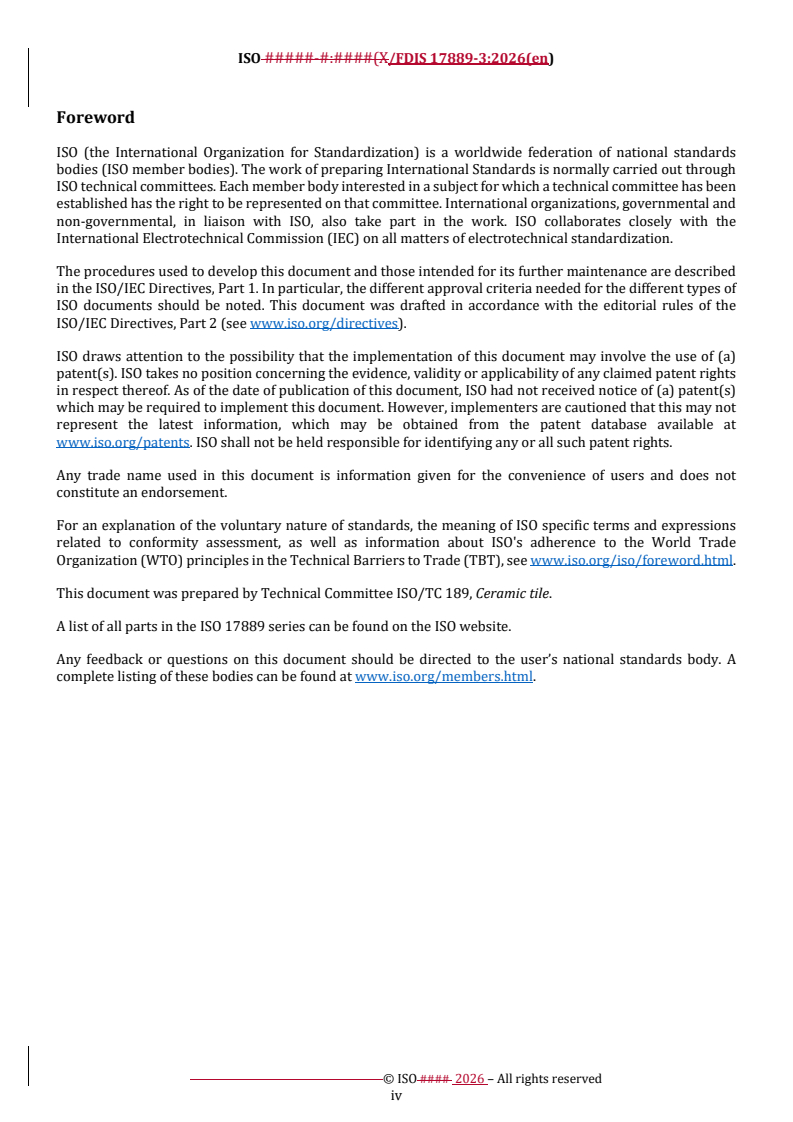 ISO/FDIS 17889-3 REDLINE ISO/FDIS 17889-3 - Ceramic tiling systems — Sustainability for ceramic tiles and installation materials — Part 3: Requirements for the application and verification of ISO 17889-1 and 17889-2 - Page 4 preview