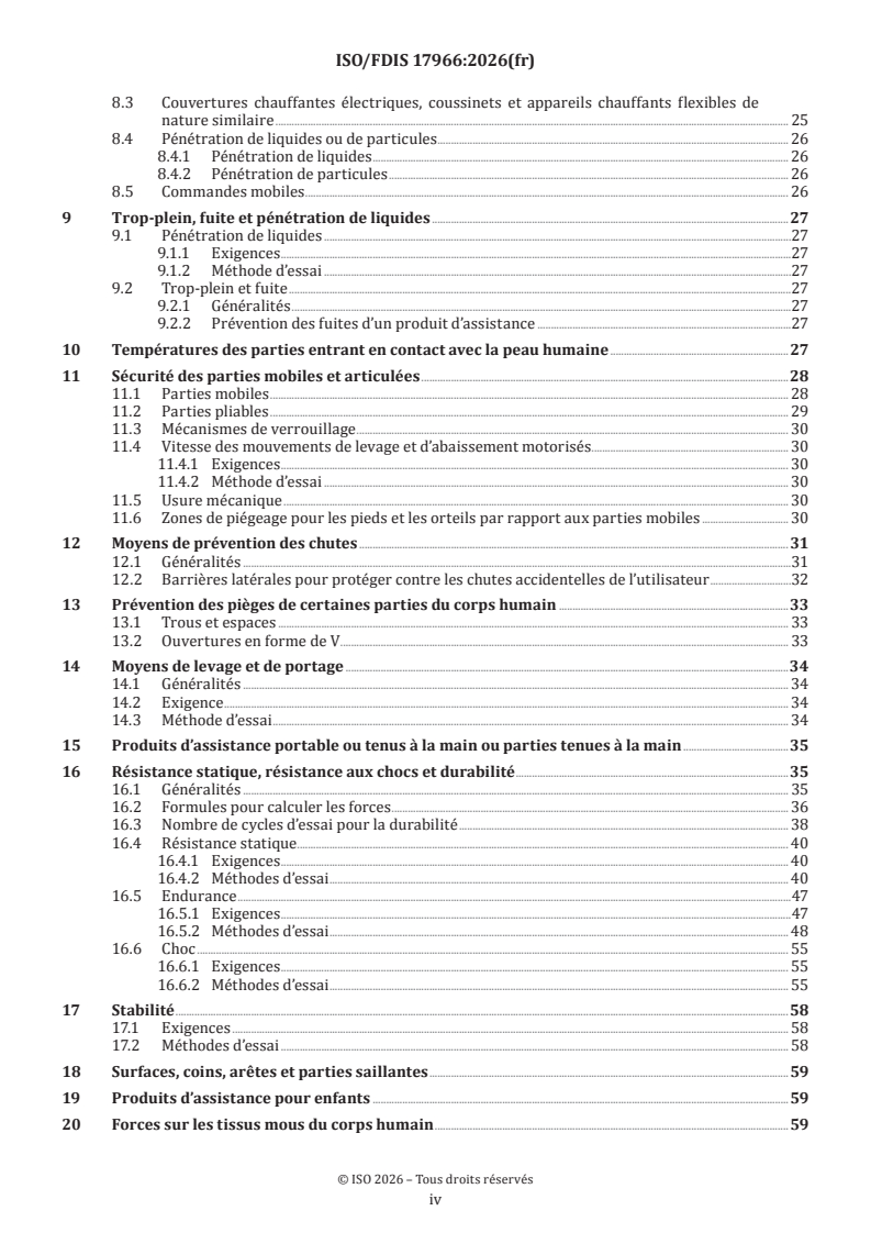 ISO 17966 ISO/FDIS 17966 - Produits d’assistance pour les toilettes, le bain et la douche — Exigences et méthodes d’essai - Page 4 preview