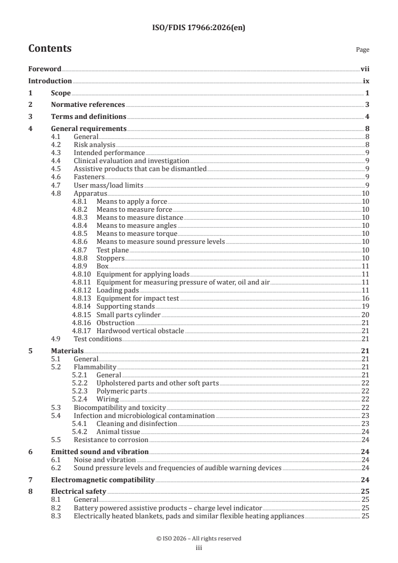 ISO/FDIS 17966 ISO/FDIS 17966 - Assistive products for toileting, bathing and showering — Requirements and test methods - Page 3 preview