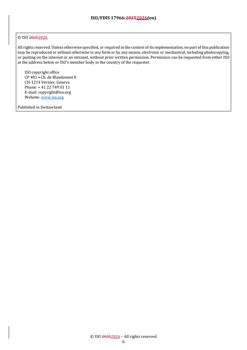 ISO/FDIS 17966 REDLINE ISO/FDIS 17966 - Assistive products for toileting, bathing and showering — Requirements and test methods - Page 2 preview