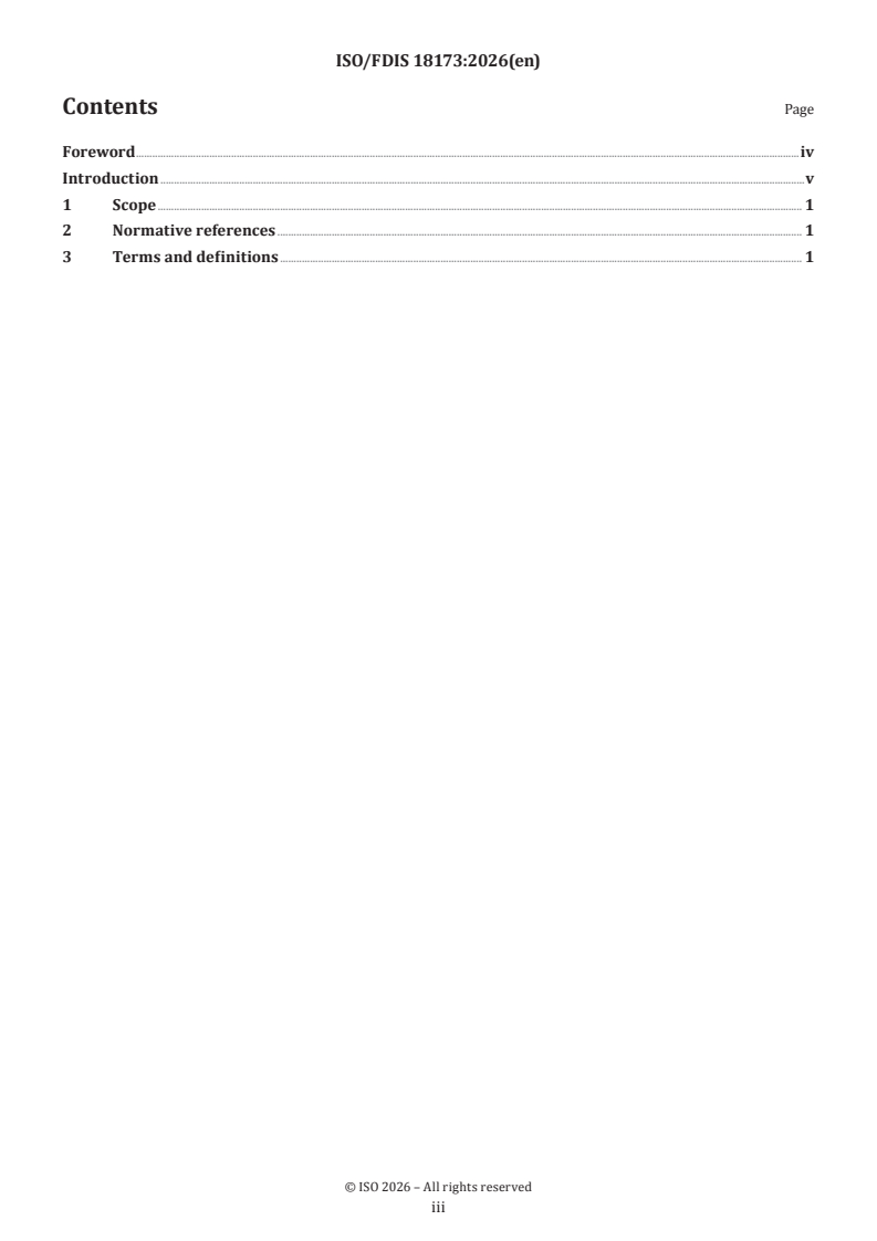 ISO 18173 ISO/FDIS 18173 - Non-destructive testing — General terms and definitions - Page 3 preview