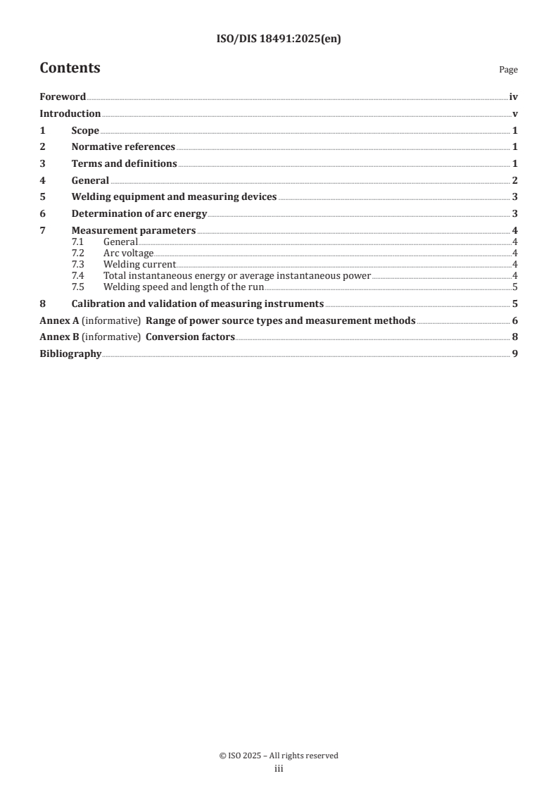 ISO/FDIS 18491 ISO/FDIS 18491 - Welding and allied processes — Measurement of arc energies/12/2025 - Page 3 preview