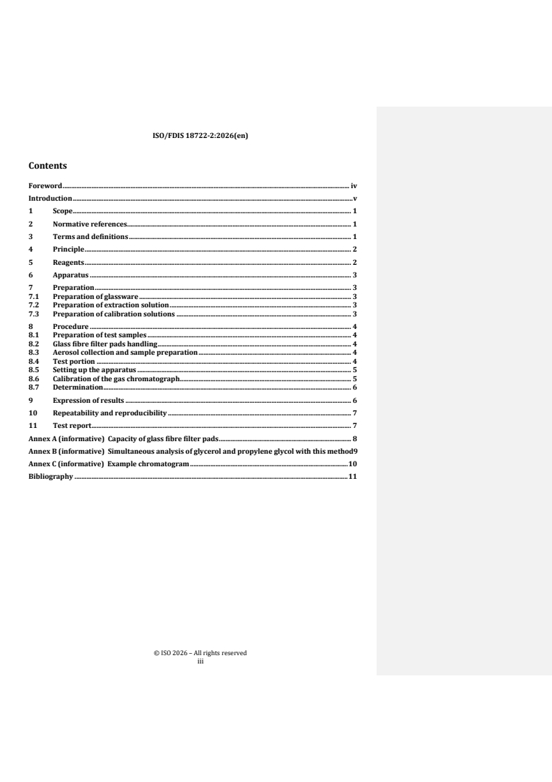 ISO 18722-2 REDLINE ISO/FDIS 18722-2 - Tobacco heating systems — Determination of aerosol collected mass and nicotine in the aerosol with a puffing regime according to the ISO 5501 series — Part 2: Aerosol heated tobacco products (aHTPs) - Page 3 preview