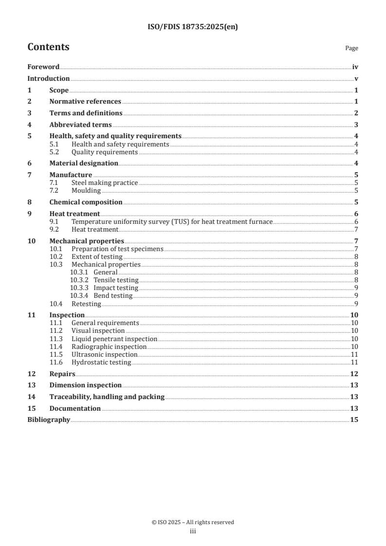 ISO/FDIS 18735 ISO/FDIS 18735 - Ships and marine technology — High-manganese austenitic steel — Specification for high-manganese austenitic steel castings for cryogenic temperature
Released:18. 11. 2025 - Page 3 preview