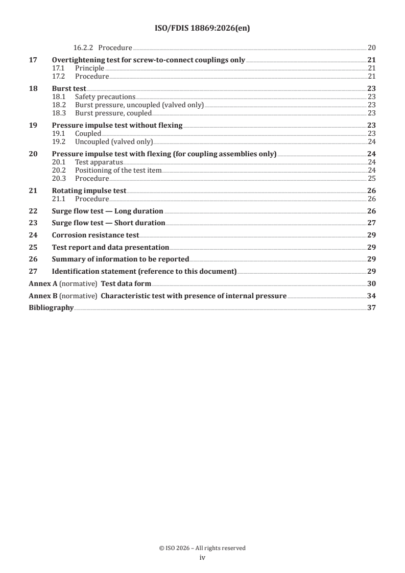 ISO/FDIS 18869 ISO/FDIS 18869 - Hydraulic fluid power — Test methods for couplings actuated with or without tools - Page 4 preview