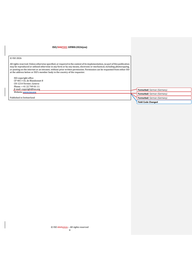 ISO 18980 REDLINE ISO/FDIS 18980 - Tourism and related services — Camping tourism — Requirements and recommendations for campsite facilities and services - Page 2 preview