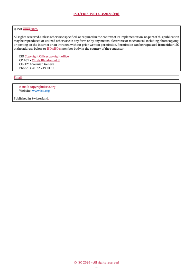 ISO/FDIS 19014-3 REDLINE ISO/FDIS 19014-3 - Earth-moving machinery — Functional safety — Part 3: Environmental performance and test requirements of electronic and electrical components used in safety-related parts of the control system - Page 2 preview