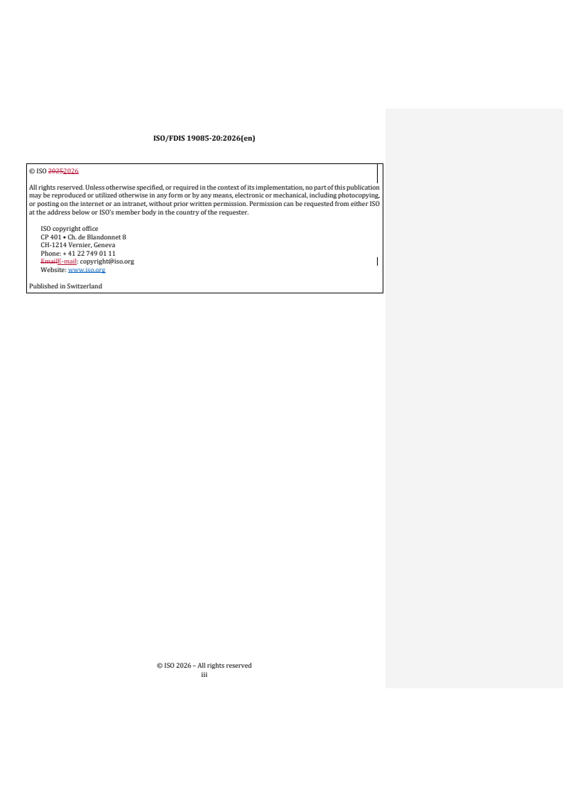 ISO/FDIS 19085-20 REDLINE ISO/FDIS 19085-20 - Woodworking machines — Safety — Part 20: Horizontal cutting cross-cut sawing machines with one saw unit (radial arm saws) - Page 3 preview