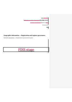 REDLINE ISO/FDIS 19135 - Geographic information — Registration and register governance
Released:17. 09. 2025 - Page 1 preview
