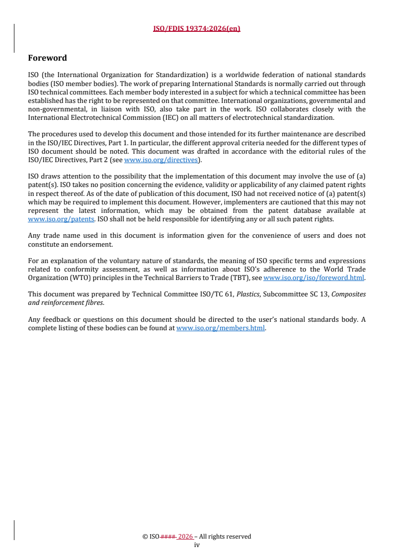 ISO/FDIS 19374 REDLINE ISO/FDIS 19374 - Recycled carbon fibres — Designation system for recycled carbon fibres - Page 4 preview