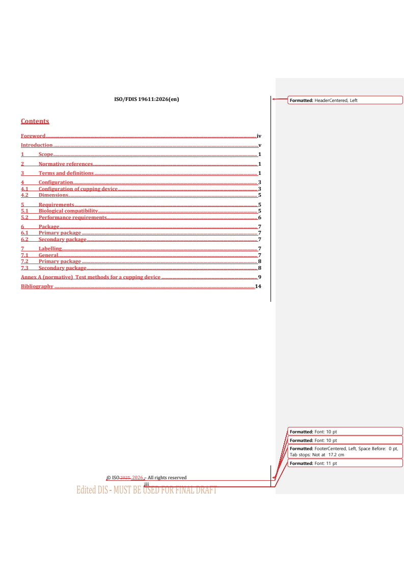 ISO/FDIS 19611 REDLINE ISO/FDIS 19611 - Traditional Chinese medicine — Air extraction cupping device - Page 3 preview