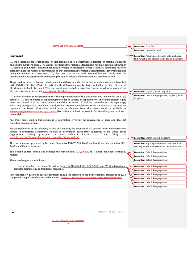 ISO/FDIS 19611 REDLINE ISO/FDIS 19611 - Traditional Chinese medicine — Air extraction cupping device - Page 4 preview