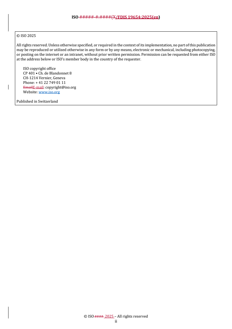 REDLINE ISO/FDIS 19654 - Sludge recovery, recycling, treatment and disposal — Laboratory chemical conditioning procedure
Released:4. 08. 2025
