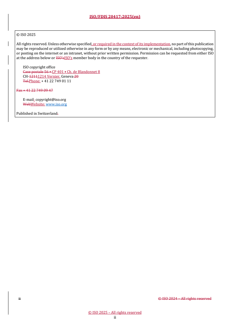 REDLINE ISO/FDIS 20417 - Medical devices — Information to be supplied by the manufacturer
Released:12. 12. 2025