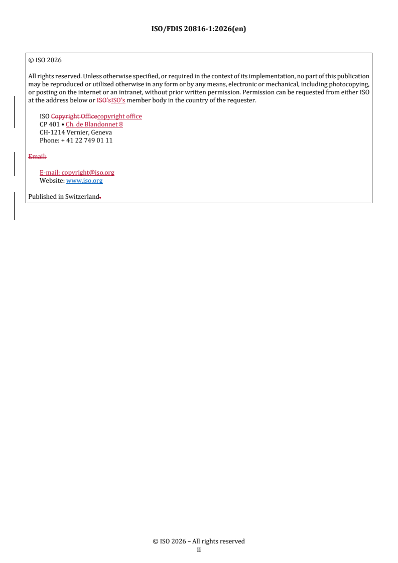 ISO/FDIS 20816-1 REDLINE ISO/FDIS 20816-1 - Mechanical vibration — Measurement and evaluation of machine vibration — Part 1: General guidelines - Page 2 preview