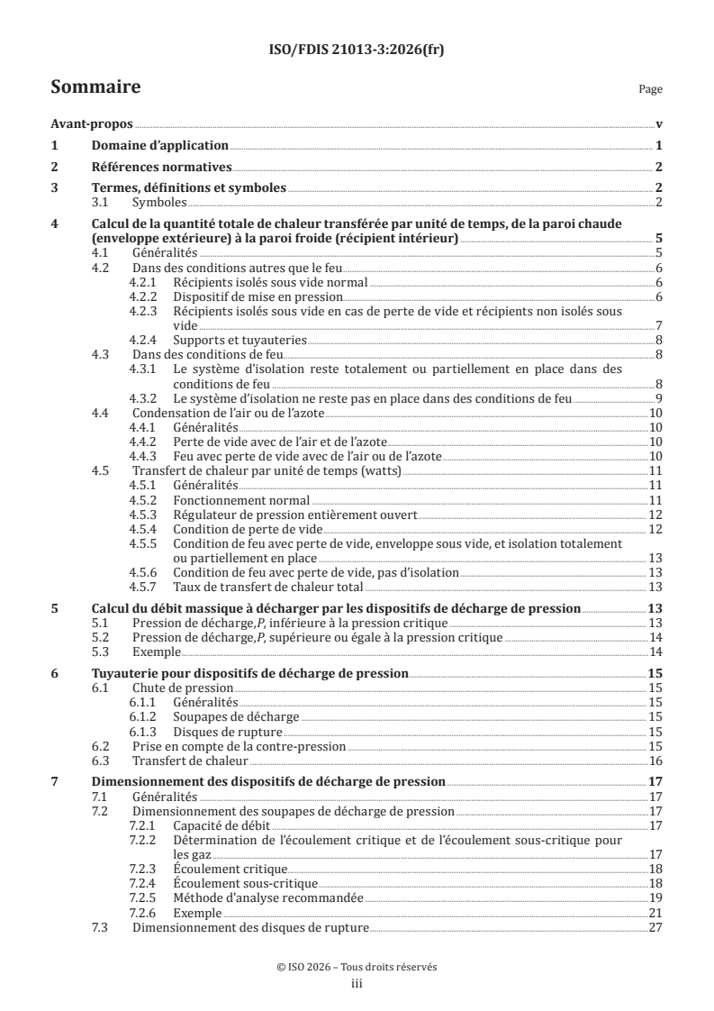 ISO/FDIS 21013-3 ISO/FDIS 21013-3 - Récipients cryogéniques — Dispositifs de sécurité pour le service cryogénique — Partie 3: Détermination de la taille et du volume - Page 3 preview
