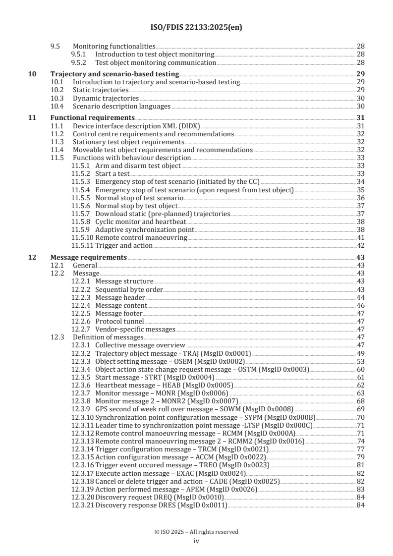 ISO 22133 ISO/FDIS 22133 - Road vehicles — Test object monitoring and control for active safety and automated/autonomous vehicle testing — Functional requirements, specifications and communication protocol
Released:9/30/2025 - Page 4 preview