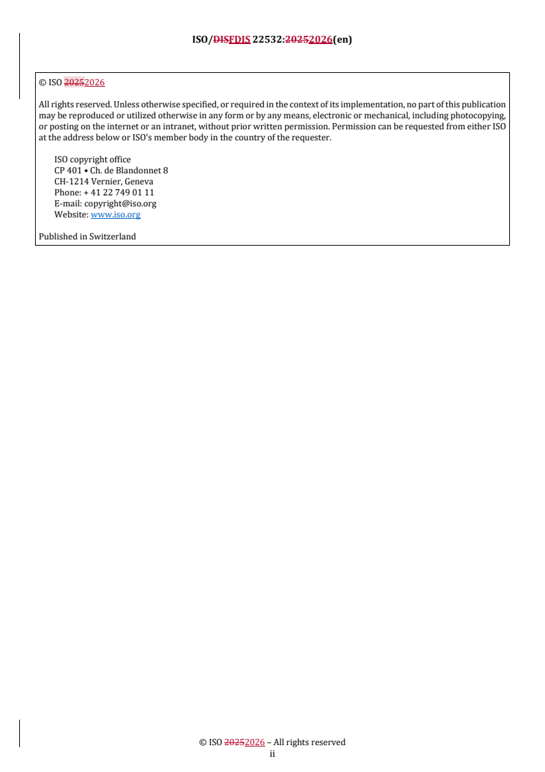 ISO/FDIS 22532 REDLINE ISO/FDIS 22532 - Health informatics — Identification of medicinal products — Core vocabulary - Page 2 preview