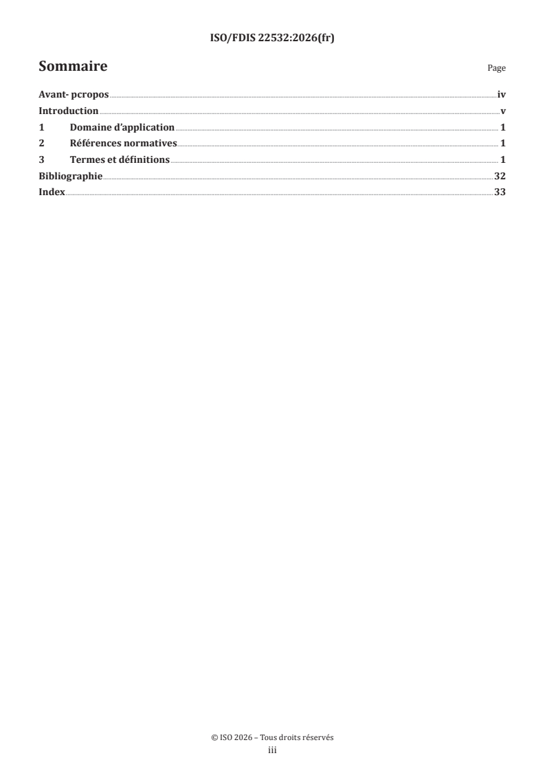 ISO/FDIS 22532 ISO/FDIS 22532 - Informatique de santé — Identification des produits destinés à des fins médicinales — Vocabulaire de base - Page 3 preview
