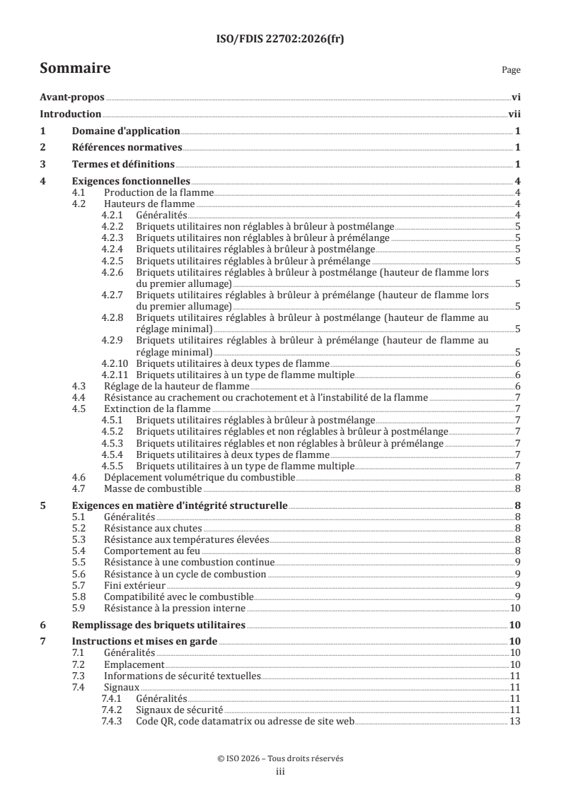 ISO/FDIS 22702 ISO/FDIS 22702 - Briquets utilitaires — Spécifications de sécurité - Page 3 preview