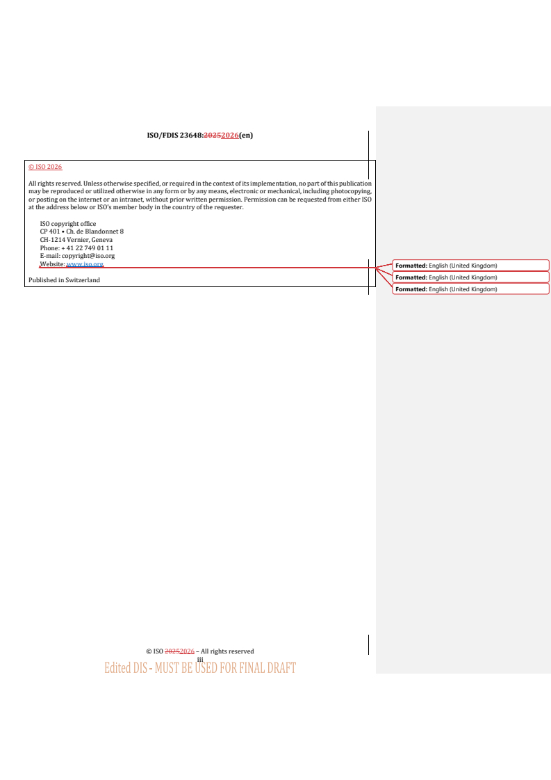 ISO 23648 REDLINE ISO/FDIS 23648 - Plastics — Impinging flame test on water-filled plastic pipes - Page 3 preview