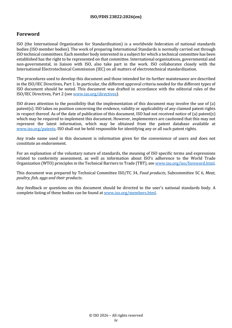 ISO/FDIS 23822 REDLINE ISO/FDIS 23822 - Eggs and egg products — Determination of nitroimidazole residues — Liquid chromatography-tandem mass spectrometry method - Page 4 preview