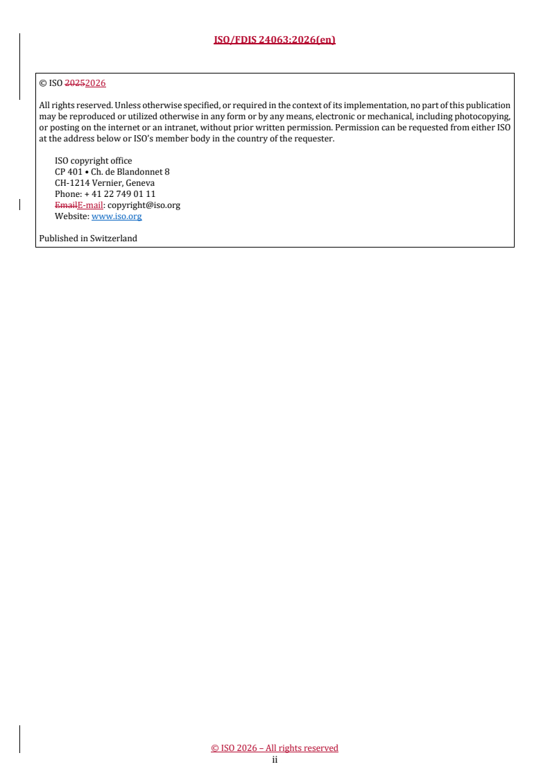 ISO 24063:2026 REDLINE ISO/FDIS 24063 - Traditional Chinese medicine — Ziziphus jujuba fruit
Released:6. 02. 2026 - Page 2 preview