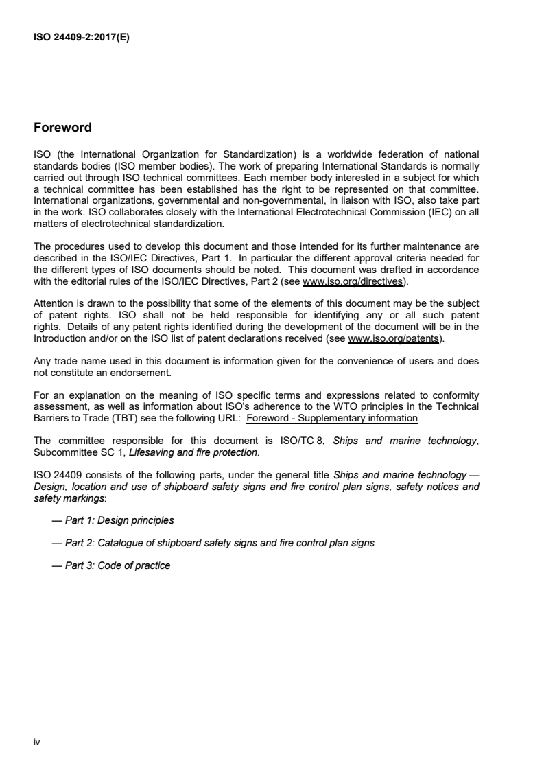 ISO/FDIS 24409-2 ISO/FDIS 24409-2 - Ships and marine technology — Design, location and use of shipboard safety signs, fire control plan signs, safety notices and safety markings — Part 2: Catalogue of shipboard safety signs and fire control plan signs/20/2017 - Page 4 preview