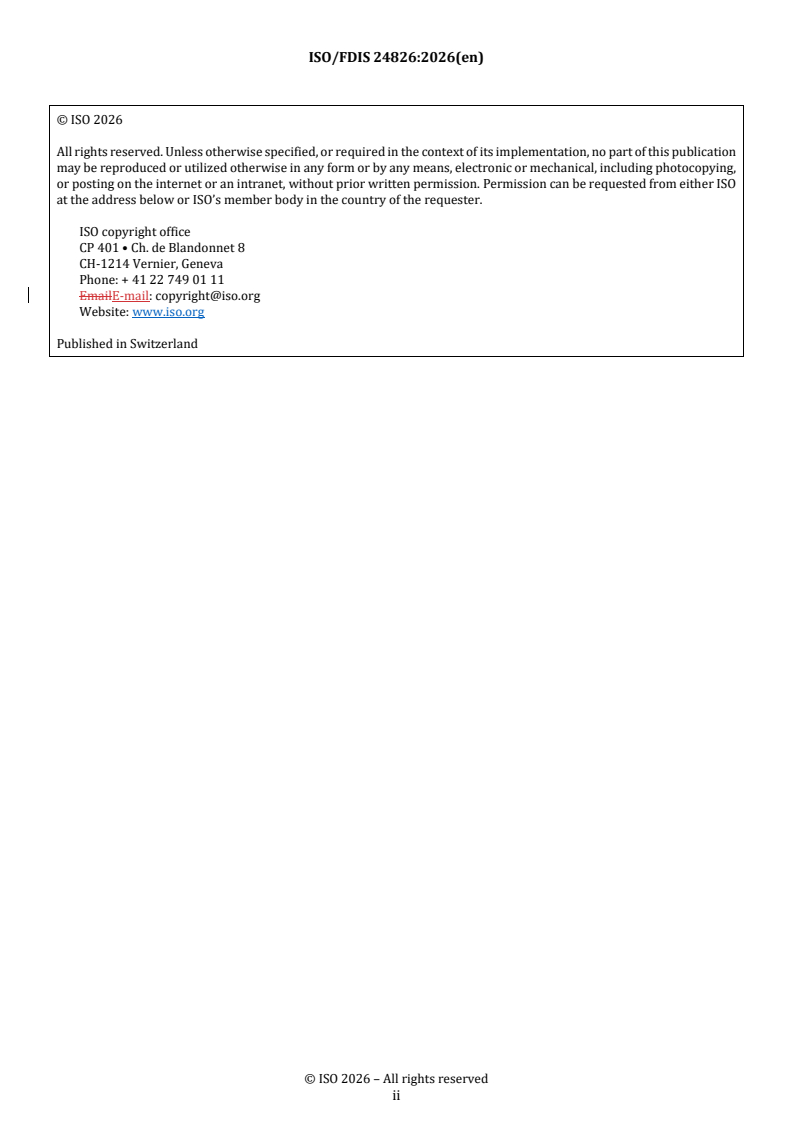 ISO/FDIS 24826 REDLINE ISO/FDIS 24826 - Oil and gas industries including lower carbon energy — Drilling, production and injection equipment — Mud pumps - Page 2 preview