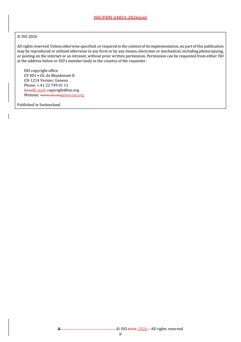 ISO/FDIS 24831 REDLINE ISO/FDIS 24831 - Fine ceramics (advanced ceramics, advanced technical ceramics) — Mechanical properties of ceramic matrix composite at ambient temperature in air atmospheric pressure — Determination of leak strength of tubes - Page 2 preview