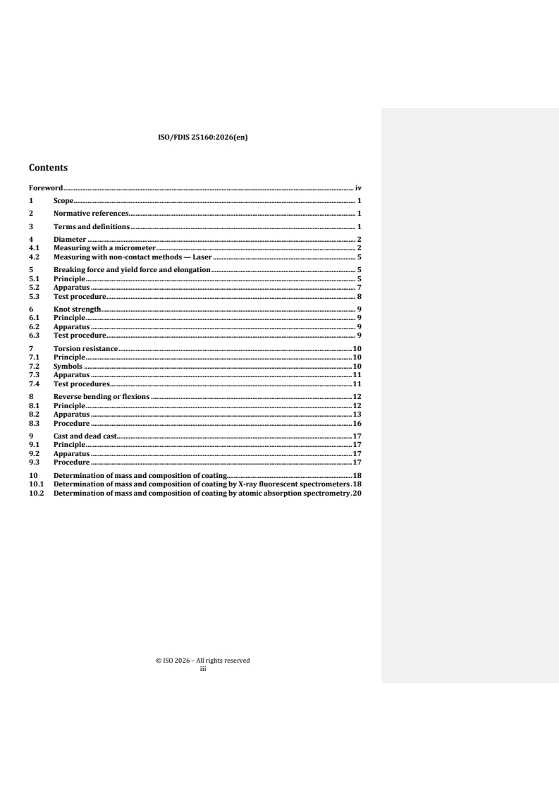 ISO/FDIS 25160 REDLINE ISO/FDIS 25160 - Testing method for hose reinforcement wire - Page 3 preview