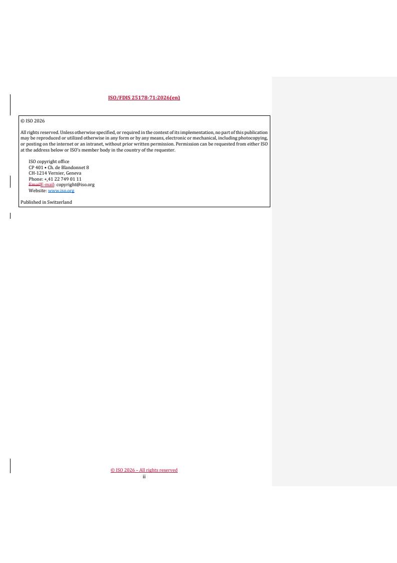 ISO/FDIS 25178-71 REDLINE ISO/FDIS 25178-71 - Geometrical product specifications (GPS) — Surface texture: Areal — Part 71: Surface data file (SDF) file format - Page 2 preview