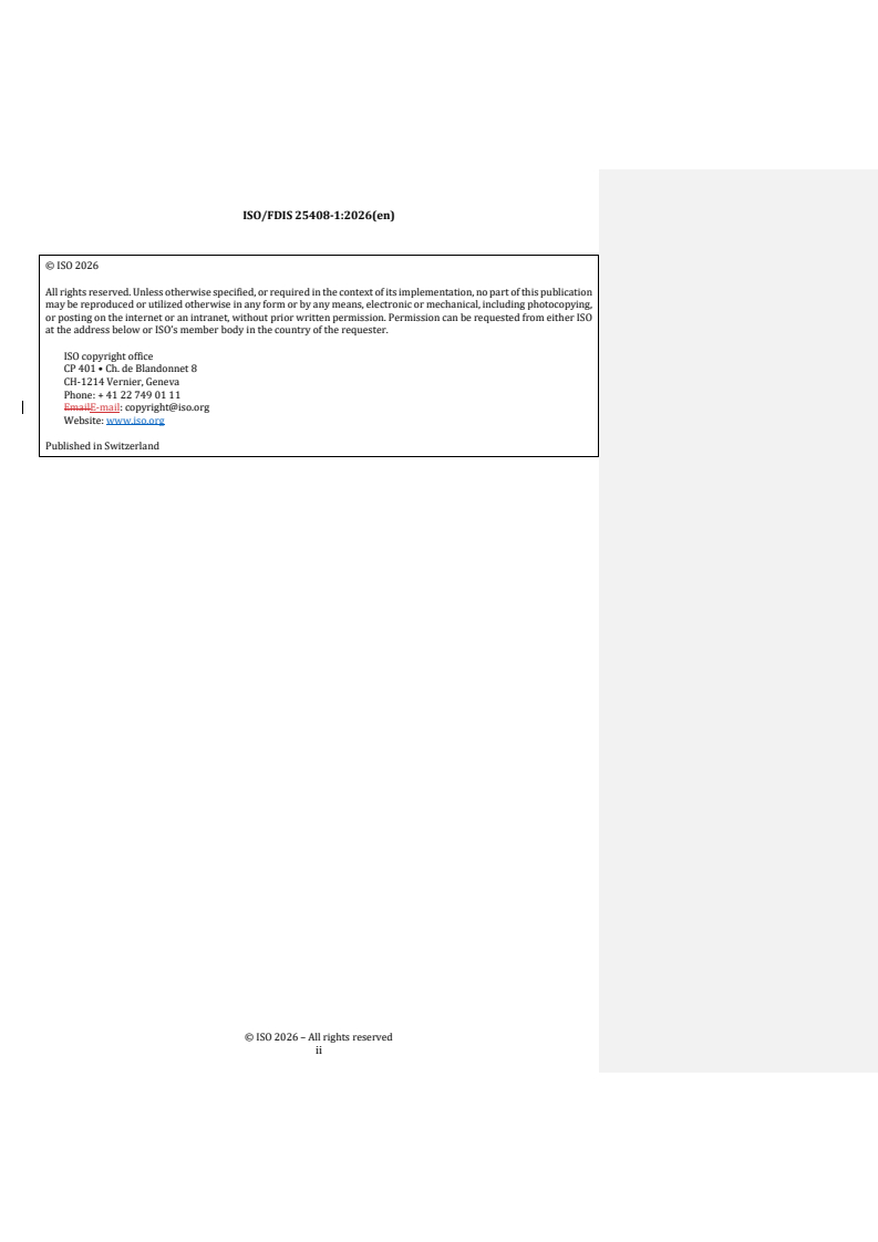 ISO/FDIS 25408-1 REDLINE ISO/FDIS 25408-1 - Testing method for bead wire — Part 1: General requirements - Page 2 preview