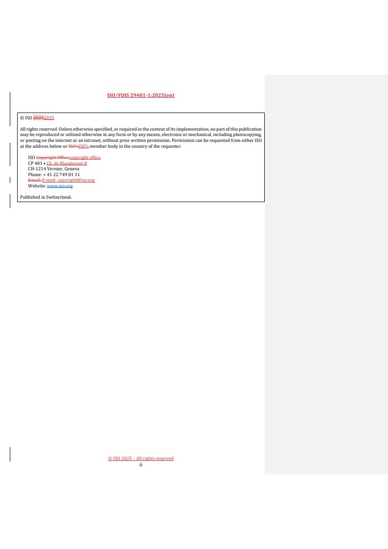 REDLINE ISO/FDIS 29481-1 - Building information models — Information delivery manual — Part 1: Methodology and format
Released:13. 08. 2025